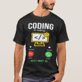Coding Is Calling Software Developer Coder Program T-Shirt (Vorderseite)