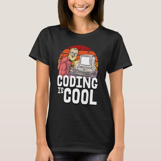 Coding ist ein Cooler Entwickler-Software-Programm T-Shirt (Vorderseite)