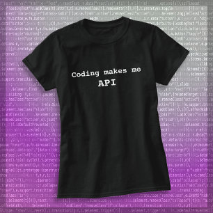 "Coding macht mich API" Funny (White Text) Women's T-Shirt