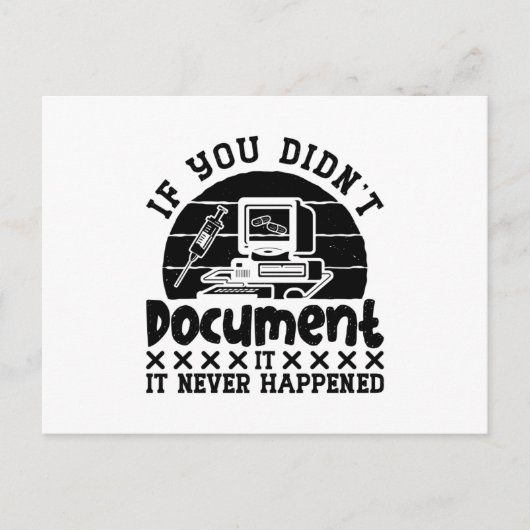 Coding Medical Coder, wenn Sie keine Dokumentation Postkarte (Vorderseite)