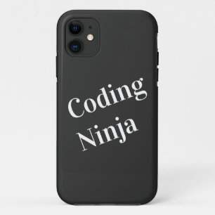 Coding Ninja Schwarz-weiß Case-Mate iPhone Hülle