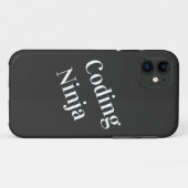 Coding Ninja Schwarz-weiß Case-Mate iPhone Hülle (Rückseite (Horizontal))
