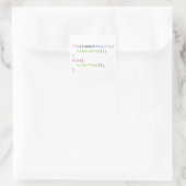 Coding oder Bestellung von Lebensmitteln behalten Quadratischer Aufkleber (Tasche)