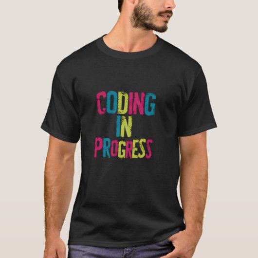 Coding Progress Funny Programmer Coder Graphic T-Shirt (Vorderseite)