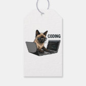 Coding Siamese Cat Cartoon Geschenkanhänger (Rückseite)