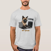 Coding Siamese-Katze Cartoon T-Shirt (Vorderseite)