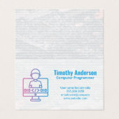 Coding | Software Engineer Visitenkarten (Außenseite Aufgefaltet)
