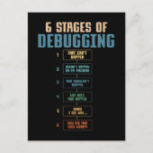 Coding Spaß Debuggen von Bug Coder Postkarte (Vorderseite)