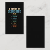 Coding Spaß Debuggen von Bug Coder Visitenkarte (Vorne/Hinten)