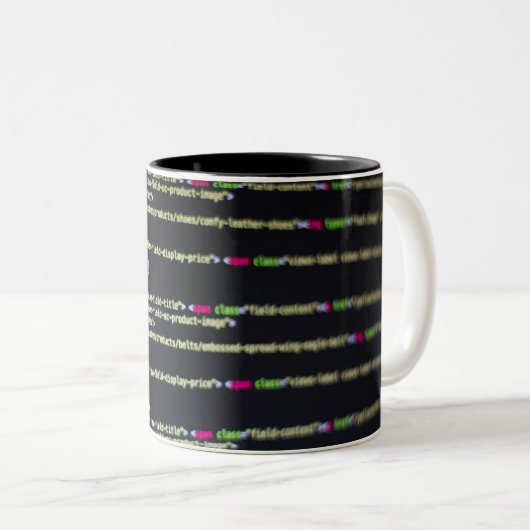 Coding-Theme-Tasse Zweifarbige Tasse (VorderseiteRechts)