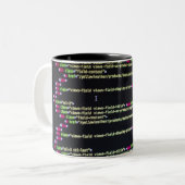 Coding-Theme-Tasse Zweifarbige Tasse (Vorderseite Links)