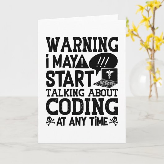Coding Warnungen für medizinische Coder Ich kann a Karte (Gelbe Blume)