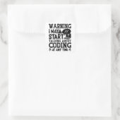 Coding Warnungen für medizinische Coder Ich kann a Quadratischer Aufkleber (Tasche)