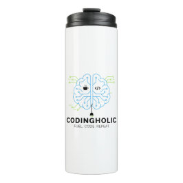 Codingholic Developer Fuel Your Brain  Thermosbecher