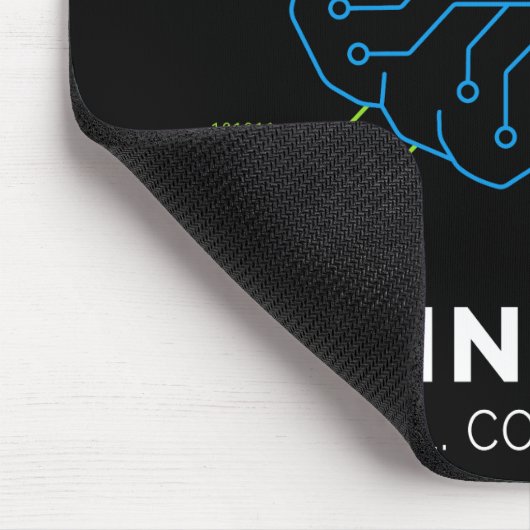 Codingholic Tech Brain For Developers Dark Mousepad (Ecke)