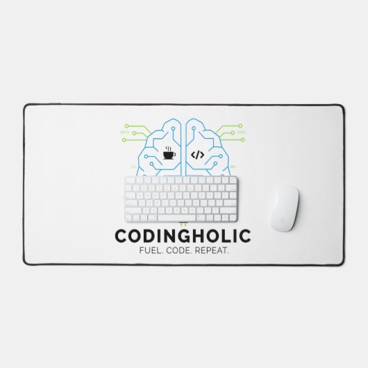 Codingholic Tech Brain Programmer & Coders Schreibtischunterlage (Tastatur & Maus)