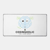 Codingholic Tech Brain Programmer & Coders Schreibtischunterlage (Vorderseite)