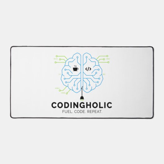 Codingholic Tech Brain Programmer & Coders Schreibtischunterlage (Vorderseite)