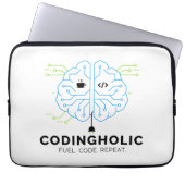 Codingholic Tech Brain Programmer | Developer Laptopschutzhülle (Vorderseite)