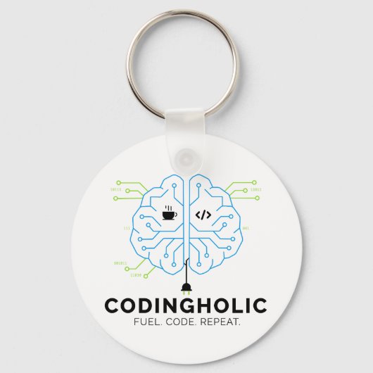 Codingholic Tech Brain Programmer  Schlüsselanhänger (Vorderseite)