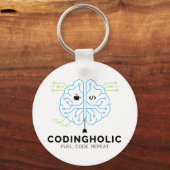 Codingholic Tech Brain Programmer  Schlüsselanhänger (Vorderseite)