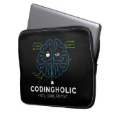 Codingholic Tech Gehirn Dunkler Programmierer Laptopschutzhülle (Vorderseite Links)