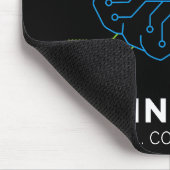 Codingholic Tech Gehirn Für Entwickler Dunkel Mousepad (Ecke)
