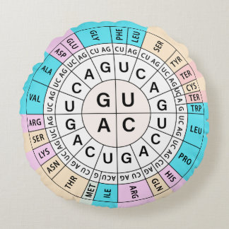 Codon Chart Genetic Code Rundes Kissen