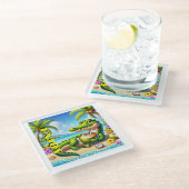 CODRILLO MIT KOKWASSER GLASUNTERSETZER (Schrägansicht)