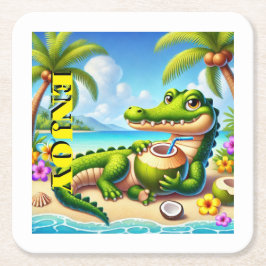 CODRILLO MIT KOKWASSER RECHTECKIGER PAPPUNTERSETZER