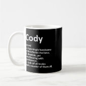 Cody Definition Personalisierter Name Lustiger Geb Kaffeetasse (Links)