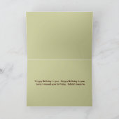 'Cody' Grußkarte Glücklich verspätete Geburtstag! Karte (Innenseite)