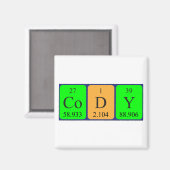 Cody Periodenmagnet Magnet (Vorderseite/Rückseite)