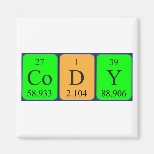 Cody Periodenmagnet Magnet (Vorne)