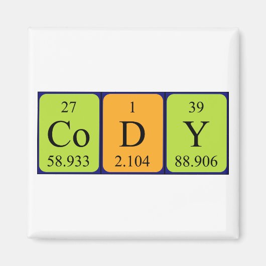 Cody Periodenmagnet Magnet (Vorne)