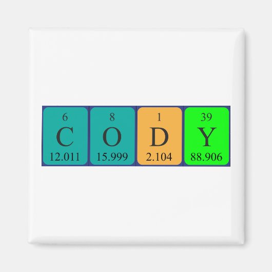 Cody Periodenmagnet Magnet (Vorne)