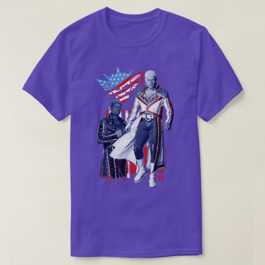 Cody Rhodes Americana Retro Long Sleeve TShirt (Design vorne)