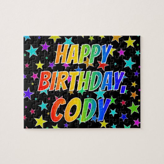 "CODY" Vorname, Spaß "GLÜCKLICHER GEBURTSTAG" Puzzle (Horizontal)