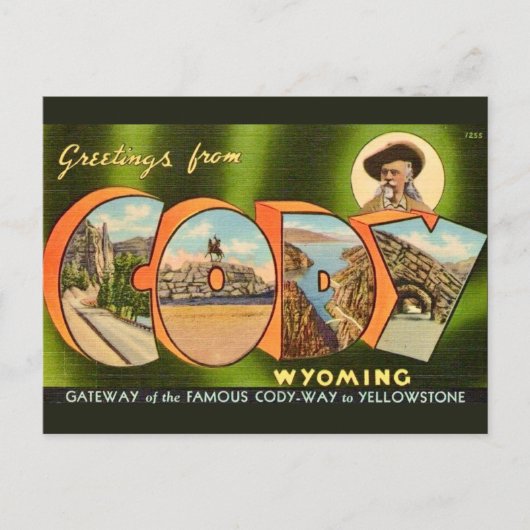 Cody Wyoming Postkarte (Vorderseite)
