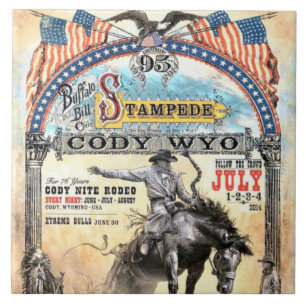 Cody, Wyoming Rodeo Keramikfliese