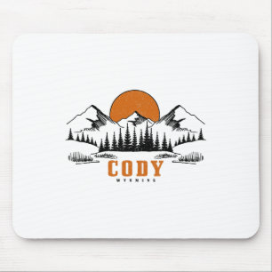 Cody Wyoming Vintage Berge Usa Amerika Souvenir Mousepad