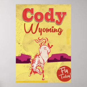 Cody Wyoming Vintage Reiseplakat Poster