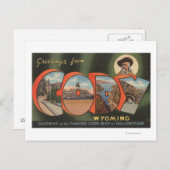 Cody, WyomingLarge Letter ScenesCody, WY Postkarte (Vorne/Hinten)