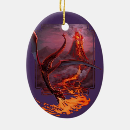 Cody's Lava Dragon Keramik Ornament (Hinten)