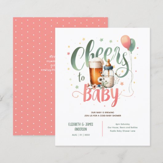 COED Baby Brewing Beers Flaschen Cheers Wildblumen (Vorne/Hinten)