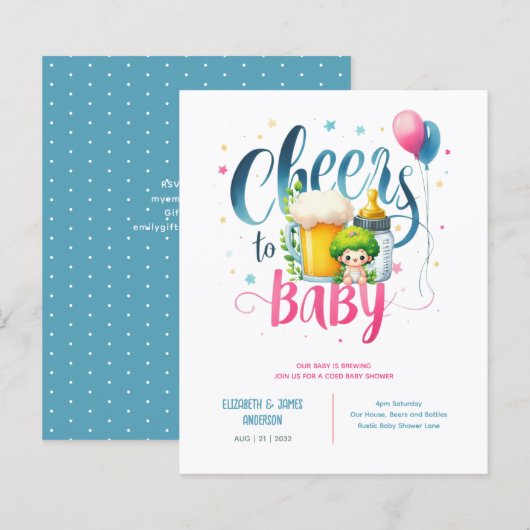 COED Baby Brewing Beers Flaschen Paare Dusche (Vorne/Hinten)