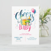 COED Baby Brewing Beers Flaschen Paare Dusche Einladung (Stehend Vorderseite)