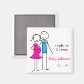 Coed Baby Shower Magnet Favoriten (Vorderseite/Rückseite)