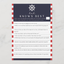 Coed Baby Shower Vater kennt das beste Spiel nauti