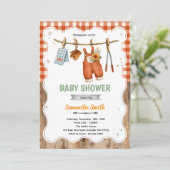 Coed BBQ Baby Shower invitation Einladung (Stehend Vorderseite)
